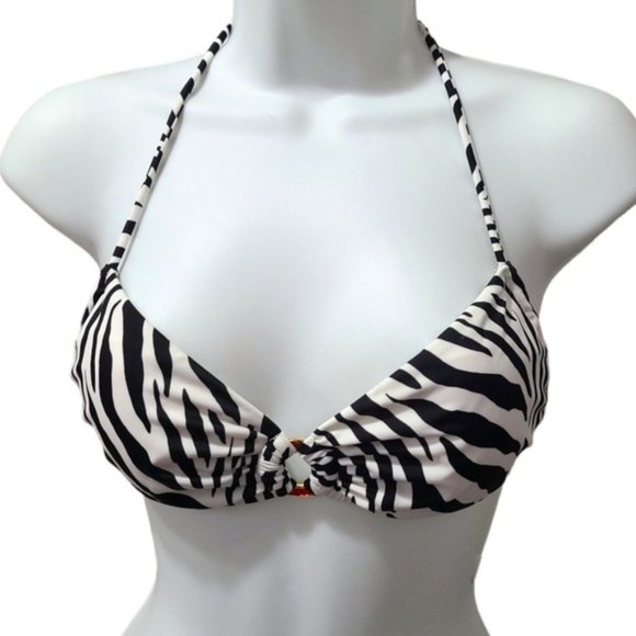 Victoria's Secret Swim Top Zebra Print ,Size S 🎈 - Picture 1 of 13